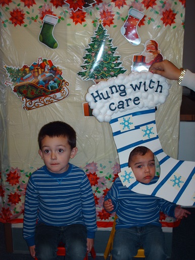 Two children posing for pictures